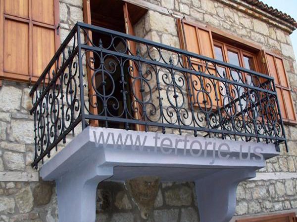 El İşçiliği Ferforje Balkon Korkuluğu