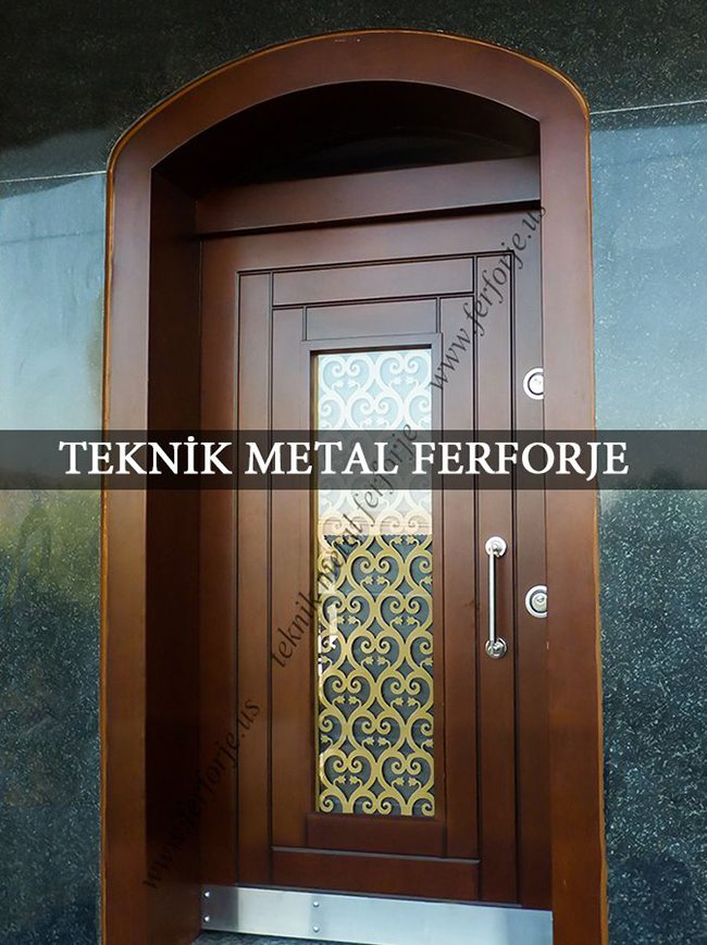 Farklı Çelik Modern Lazer Kesim Desenli Kapı Modeli